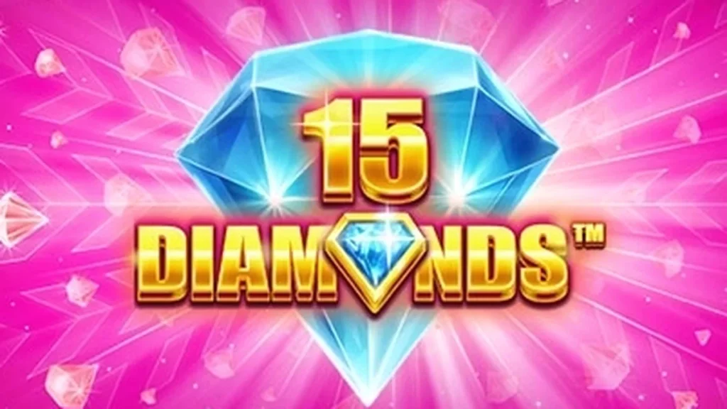 Tampilan antarmuka permainan slot 15 Diamonds dengan latar belakang elegan