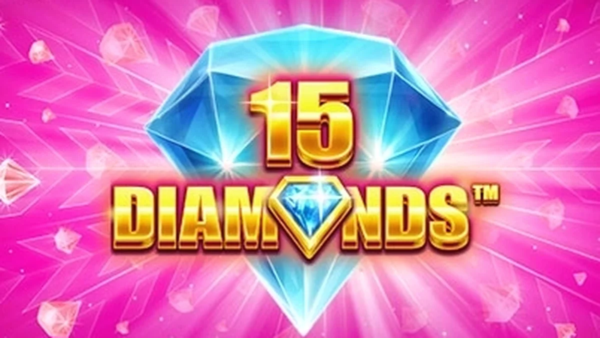 Tampilan antarmuka permainan slot 15 Diamonds dengan latar belakang elegan
